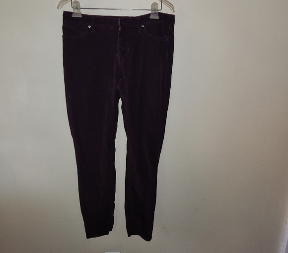 Nine West Women's Dark Purple Skinny corduroy pants - Picture 1 of 3